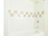 Model bathroom with tub shower at Oak Tree Apartments in Newark, DE.