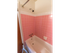 Pink tiled shower with a white tub at Evergreen Club apartments for rent in Broomall, PA