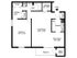 One bedroom floor plan
