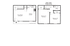 Floor plan of a 2 bedroom unit