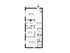 Compact floor plan featuring 2 bedrooms, a generous living room, kitchen, and dining area.