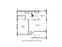 Deluxe one-bedroom apartment floor plan showcasing a spacious primary bedroom, open living room, kitchen, dining area, and ample closet space.