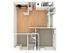 One bedroom with den floor plan