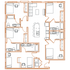 E1 Floor Plan - 5 Bedroom, 5 Bath | 6 Residents Point North Austin