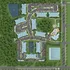 Vibrant community layout featuring multiple residential buildings, a serene pond, recreational pool area, and lush green spaces, surrounded by well-organized parking and pathways.