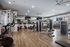 Modern fitness center featuring state-of-the-art exercise equipment, sleek flooring, and wall-to-wall mirrors for an enhanced workout experience.