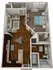 Modern 3D apartment floor plan showcasing 1 bedroom, cozy living area, contemporary kitchen, and elegant bathroom, spread over 629 sq ft.
