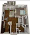 Cozy 1-bedroom apartment floor plan with an elegant open-concept living area, modern kitchen, and stylish wooden flooring, spanning 750 sq ft.