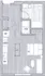 Chic apartment floor plan with open-concept kitchen, spacious living area, and cozy bedroom.