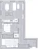 Modern urban oasis floor plan featuring an open-concept living room, kitchen with appliances, spacious bedroom, and luxury bath.
