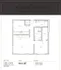 Elegant floor plan of The Sawyer with 2 bedrooms and 2 bathrooms, featuring an open kitchen and living area.
