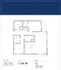 Floor plan of The Carling at Waterfront Place, featuring 2 bedrooms, 2 bathrooms, open living area, and deck.