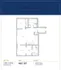 Elegant 2-bedroom, 2-bathroom floor plan at The Carling, featuring a spacious living area and modern kitchen.