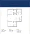 The Carling 2-bedroom, 1-bath floor plan with spacious deck and kitchen island, featuring walk-in closets and washer/dryer in 831 sq ft.