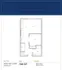 The Carling floor plan featuring an open 1 bedroom, 1 bathroom layout, 789 square feet.