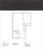 Stylish 824 sq ft floor plan of The Sawyer at Waterfront Place, featuring a 1 bedroom layout with open living and kitchen areas.
