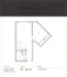 1-bedroom, 1-bathroom floor plan of The Sawyer at Waterfront Place with an open living area, kitchen, and washer-dryer.