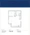 Floor plan of The Carling at Waterfront Place, showcasing a 1 bedroom, 1 bathroom layout spread over 731 square feet.