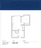 Elegant floor plan of The Carling at Waterfront Place featuring 1 bedroom, a modern kitchen, and 663 square feet of living space.