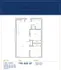 Floor plan for The Carling at Waterfront Place, featuring a 1-bedroom, 1-bath layout with modern amenities.