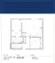 Detailed floor plan for The Carling at Waterfront Place featuring 1 bedroom, 2 bathrooms, and a den.