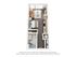 Modern studio apartment floor plan featuring open living area, cozy bedroom, sleek kitchen, and spacious bathroom.