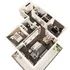 Modern 3D floor plan with 2 elegant bedrooms, spacious living area, and sleek dining space opening to a charming balcony.