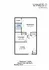Charming floor plan of a cozy 1-bedroom apartment at Vines at Meridian, featuring a well-defined living area, modern kitchen, and spacious bath in 680 sq ft.