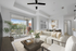 Living room with ceiling