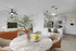 Dining table and chairs with plants