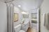 Virtual staging of bathroom with quartz style counter tops