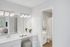 Virtual staging of bathroom with quartz style counter tops