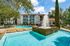 Expansive pool with fountain feature