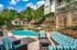 Pool lounge area with furniture
