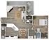 One bedroom one bath floor plan