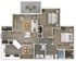 Two bedroom one bath floor plan