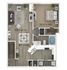 One Bedroom One Bath Floor Plan