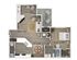 One bedroom one bath floor plan