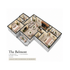 Chic 3D floor plan of The Belmont featuring 2 bedrooms, 2 bathrooms, and a cozy living area with a stylish open kitchen on the second floor.