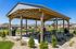 Covered picnic area with 4 picnic tables