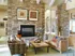 Clubhouse seating and fireplace