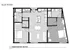 Bright floor plan of Blue Room featuring 2 bedrooms, modern kitchen, and inviting living area in Type A layout.