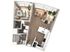 Modern 1-bedroom apartment floor plan featuring a spacious open-concept living area, elegant kitchen, and stylish bathroom, perfect for contemporary living.