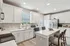 Kitchen with white cabinets and stainless steel appliances