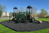 Playground fun under a clear sky