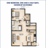 1 bed 1.5 bath 909 sq ft