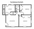 Efficient floor plan showcasing 2 bedrooms, 1 bathroom, a kitchen, and a living room.