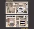 Modern two-story floor plan with open kitchen, cozy living space, and stylish dining area on the first floor; spacious bedrooms with generous closet space and a full bathroom on the second floor.