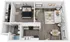 Modern 3D apartment floor plan featuring a cozy bedroom, stylish living area with chic decor, and a functional kitchen overlooking the dining space.