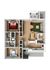 Modern 2D floor plan showcasing 2 spacious bedrooms, elegant open living area, stylish kitchen, and cozy dining space with a balcony view. Apartment Homes In Leesville | Sycamore Point Apartment Homes